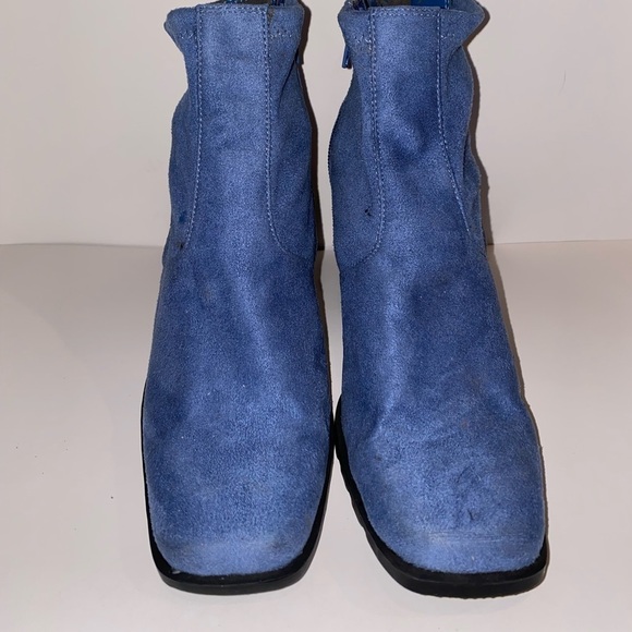 Markon Echona Suede Heeled Ankle Booties Women 8M Slip Resistant Slip On - Picture 8 of 14